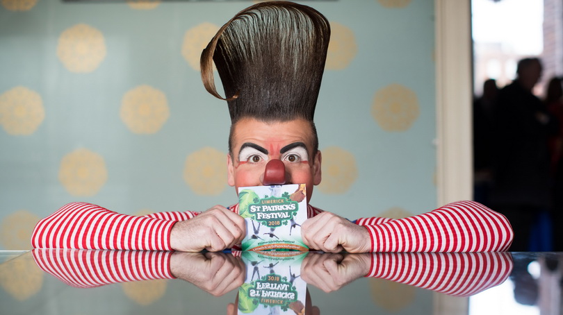 Edward Fossett of Fossett's Circus at the launch of Limerick's St. Patrick's Festival 2018 at Culture House, Limerick. Photo: Sean Curtin / True Media