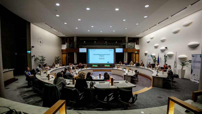 The Limerick Migrant Integration Forum in the Council Chamber at County Hall, Dooradoyle with the Urban and Rural Community Development Department chaired by Councillor Gerald Mitchell, Mayor of the City and County of Limerick. Picture: Keith Wiseman