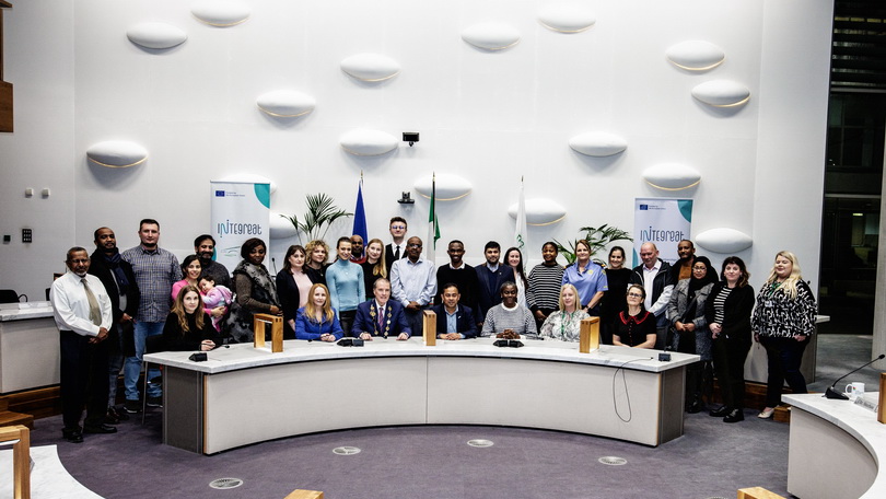 The Limerick Migrant Integration Forum in the Council Chamber at County Hall, Dooradoyle with the Urban and Rural Community Development Department chaired by Councillor Gerald Mitchell, Mayor of the City and County of Limerick. Picture: Keith Wiseman