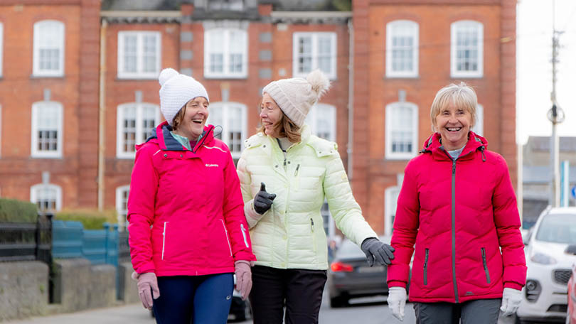 Three women walking on the Limerick City Loop Walk. Photo: Paul Corey
