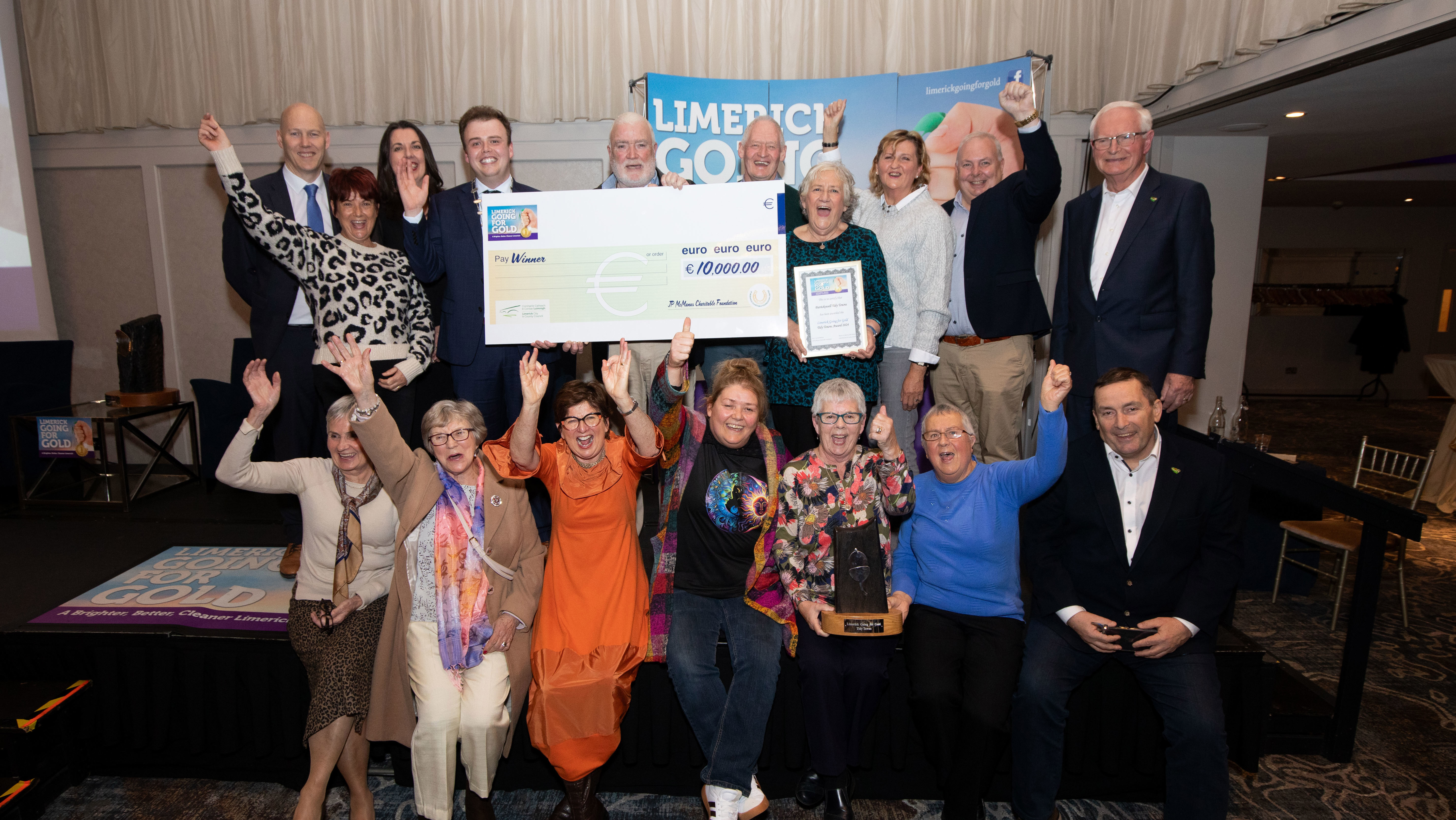 A group of people celebrating