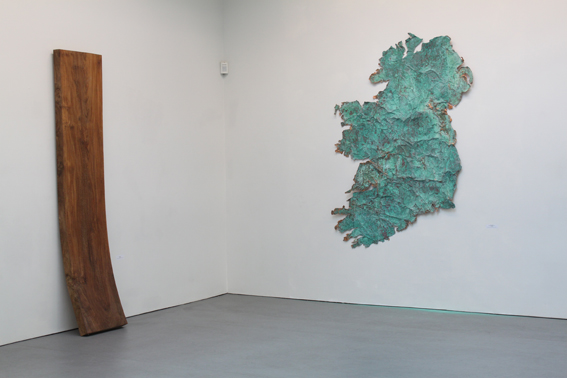 Installation view of artworks by Micheal Warren and Mike Fitzpatrick from the Permanent Collection