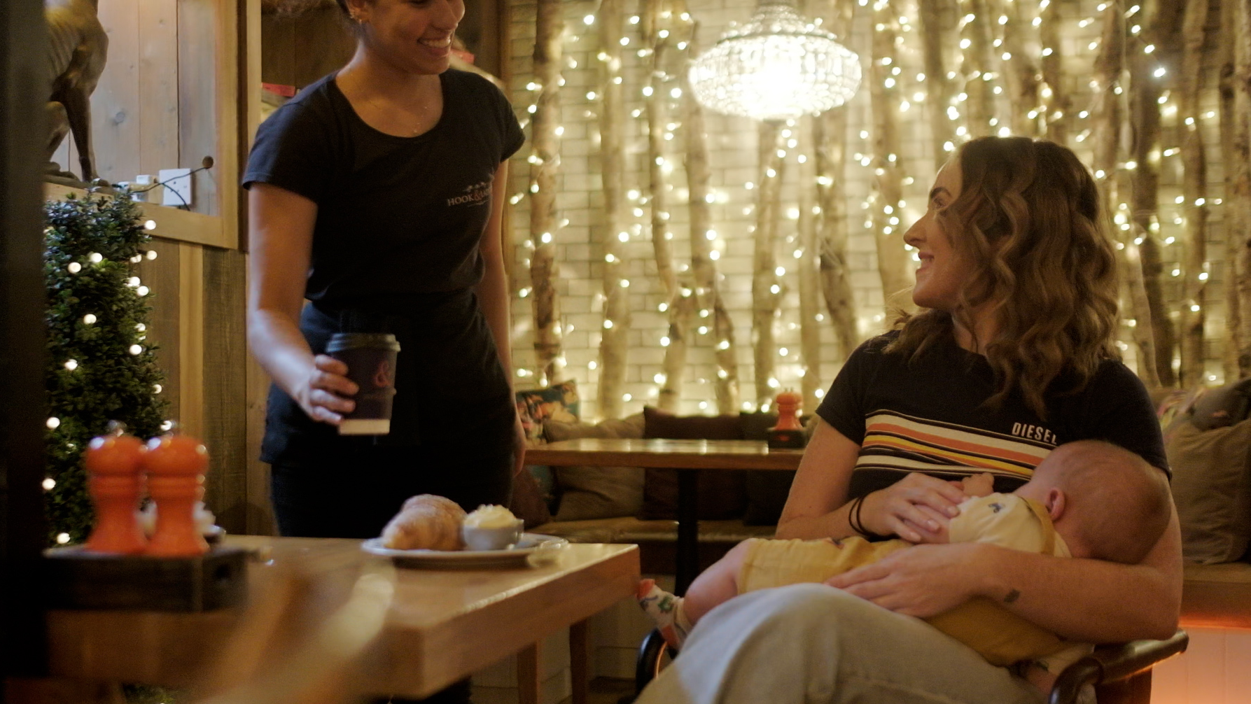 A woman breastfeeding