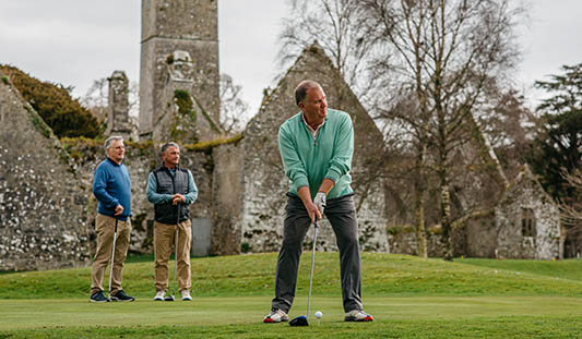 Man playing golf in Limerick