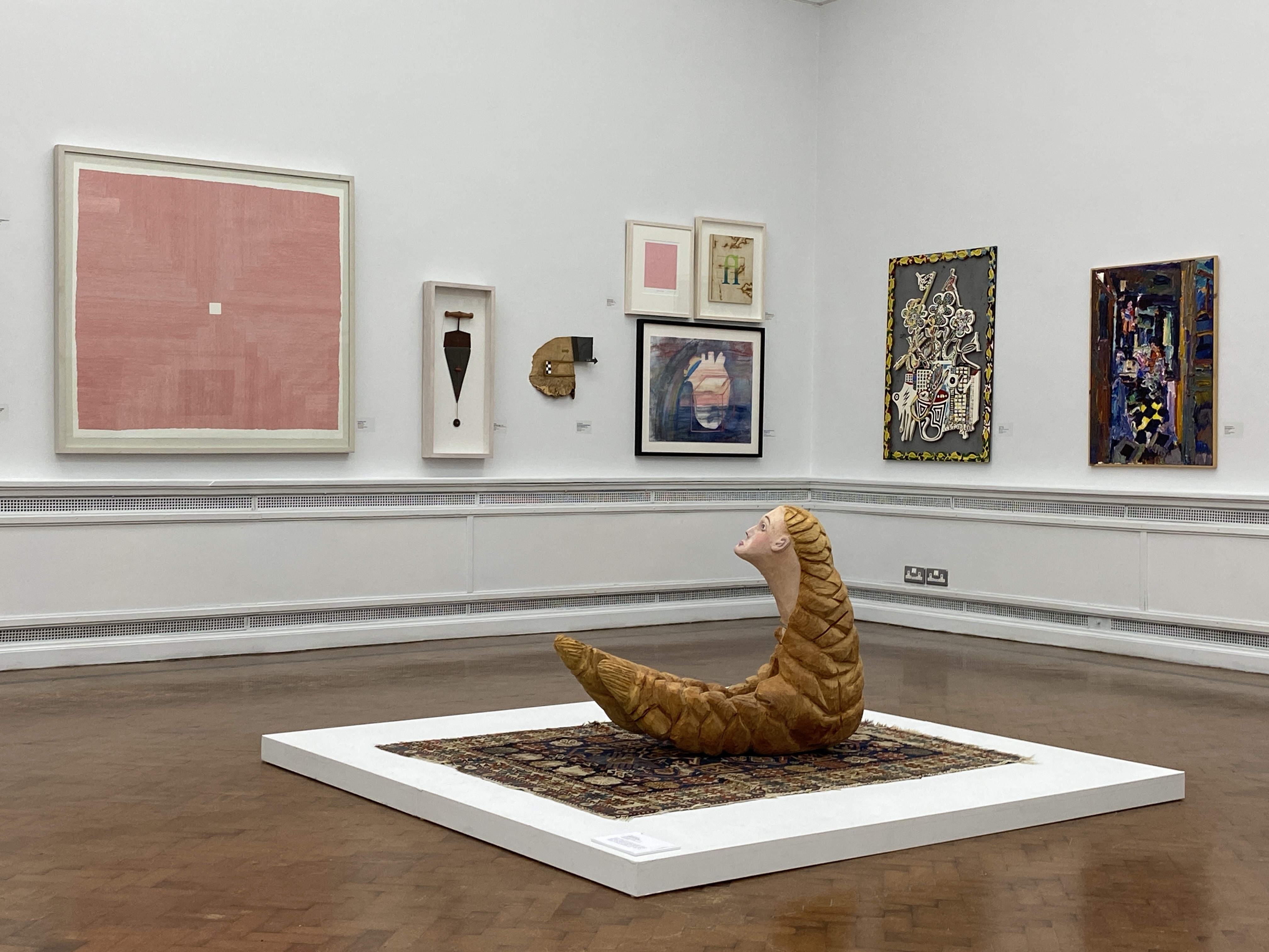 image of a number of artworks displayed in gallery space for the exhibition