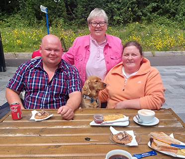 Customers enjoying outdoor seating at Greenway Cafe 1709 Rathkeale