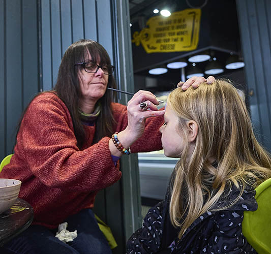 Child having her face painted at Limerick Milk Market. Photo: Ireland's Content Pool
