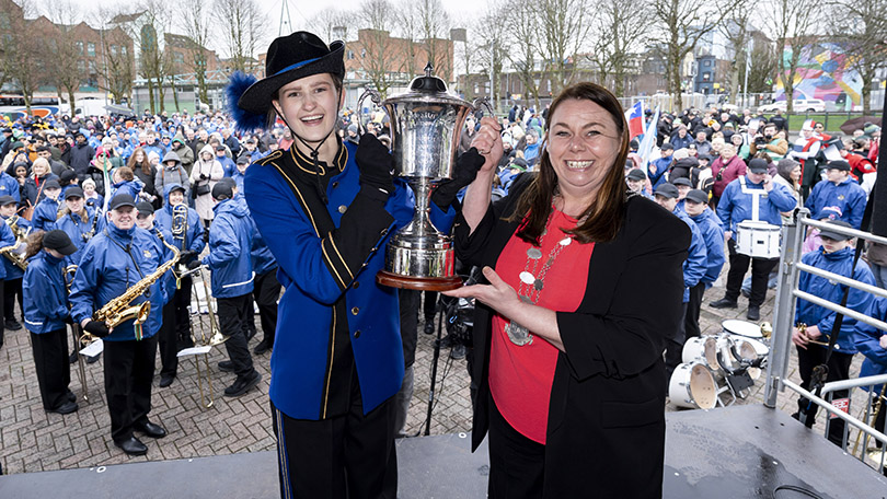 Banna Chluain Meala overall winners of the 54th Limerick International Band Championship 2026 Pic: Don Moloney