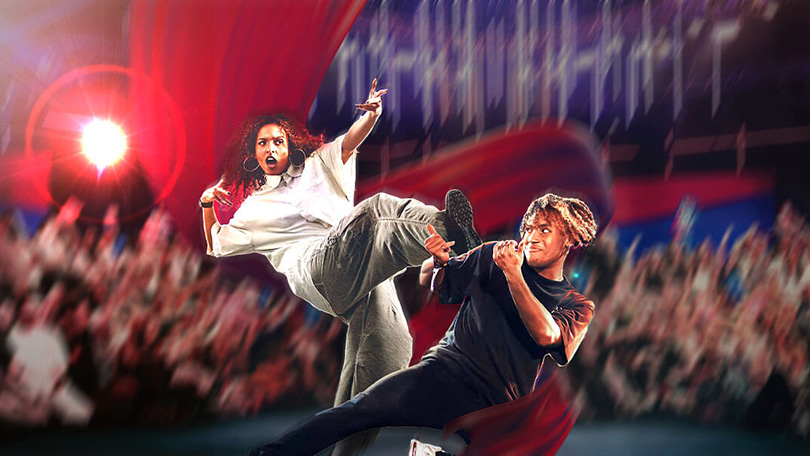 Two dancers taking part in Red Bull Dance Your Own Style Competition