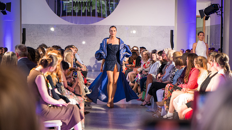 Audience watching Fasthionfest fashion show at Gardens International in Limerick as part of Riverfest Limerick
