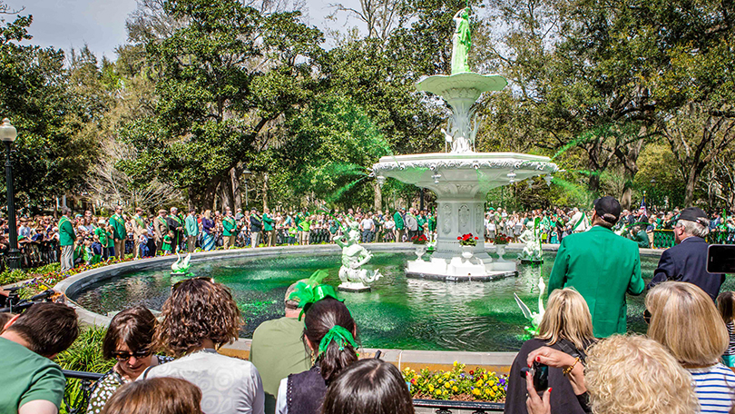 Savannah St. Patrick's Day Greening. Photo: Casey Jones