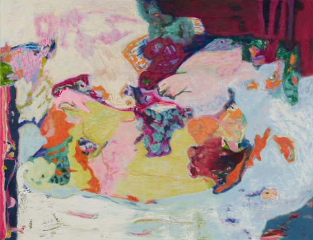 image of painting with bright pastel colours