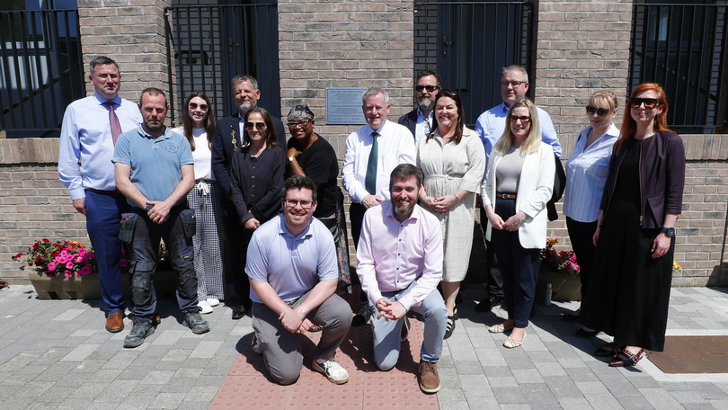 The Clare Street Limerick Housing Development was officially opened by Kieran O’Donnell TD, Minister of State for Older People and Housing and Mayor of Limerick John Moran in the presence of Cllr. Catherine Slattery, Príomh Chomhairleoir, Limerick City & County Council