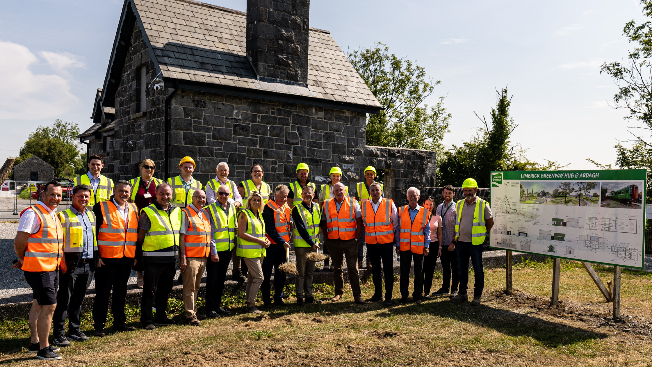 Sod Turning for Limerick Greenway Hub at Ardagh - Group Shot