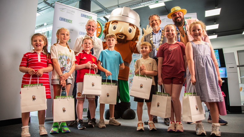 Val the Viking Makes Debut as Mascot for Limerick at Limerick City Library
