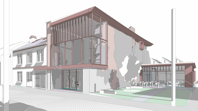 A render showing how The Forge Design Factory will look when complete