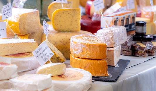Cheese produce at Limerick Milk Market
