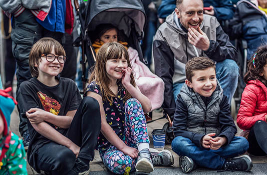 Kids enjoying Limerick St. Patrick's Festival in Limerick