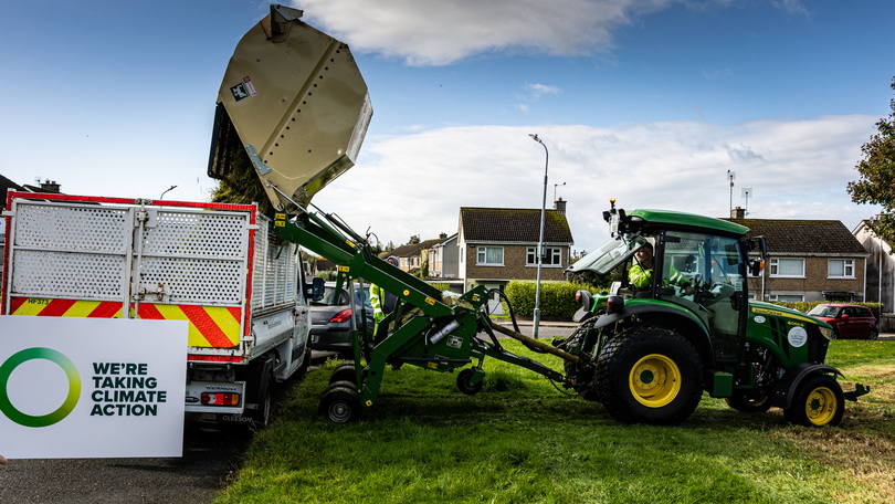 Pat Clifford operating the equipment