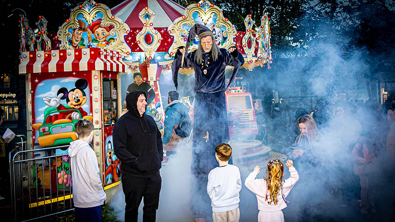 Wizard character at the Halloween in Limerick Hub in Arthur's Quay Park. Photo: Kieran Ryan Benson